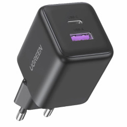 Ładowarka sieciowa Ugreen X516 30W GaN 1x USB-A 1x USB-C - Szara