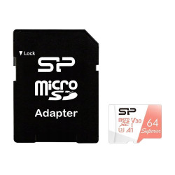 Karta Pamięci Micro SDXC 64GB Silicon Power UHS-1 U3 V30  z adapterem