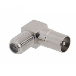 Przejście Gn. F/Wtyk TV kątowe Adapter F/TV-Podzespoły Elektroniczne