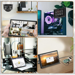 MONITOR 7" LCD uniwersalny ekran przenośny 1024 x 600 px IPS / PLS HDMI, AV, VGA