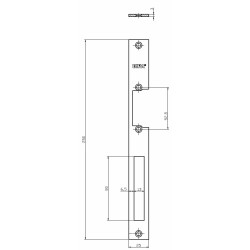 Płaskownik Długi OK-P6 BIRA STC Do Elektrozaczepów Serii EL1