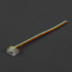 Złączka LED 12mm RGB/RGBW/RGBCCT COB DIGITAL Jednostronna zaciskowa z przewodem 10cm, Cyfrowa