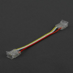 Złączka LED 12mm RGB/RGBW/RGBCCT COB DIGITAL Dwustronna zaciskowa z przewodem 10cm, Cyfrowa