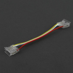 Złączka LED 12mm RGB/RGBW/RGBCCT COB DIGITAL Dwustronna zatrzaskowa z przewodem 10cm, Cyfrowa