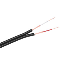 Przewód 2xRCA czarny HQ-Przewody i Druty w metrażu