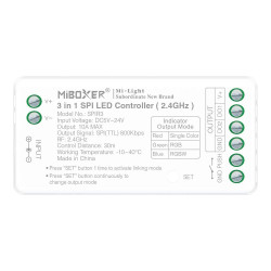 Sterownik LED SPI 3w1 Mono RGB RGBW Mi-Light Do Taśm Cyfrowych DIGITAL, 5-24V SPIR3 Funkcja PUSH
