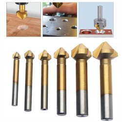 ZESTAW FAZOWNIKÓW STOŻKOWYCH 6szt, frezy czołowe HSS