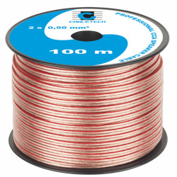 Przewód Głośnikowy 2x0,50 CCA Przezroczysta Izolacja