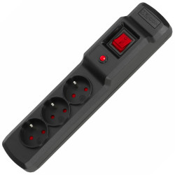 Filtr komp M3 1,5m Czarny ARMAC ARcon Listwa zasilająca z wyłącznikiem