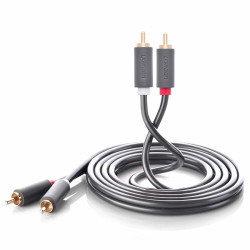 Kabel 2xRCA 1m UGREEN HQ AV104 Szary, Stereo