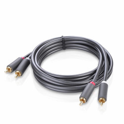Kabel 2xRCA 3m UGREEN HQ AV104 Szary, Stereo