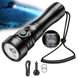 LATARKA DL08 SOFIRN WURKKOS DO NURKOWANIA IP68 3600lm światło białe, czerwone, UV, 21700 Li-Ion