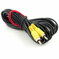 Kabel do kamer cofania RCA 15m i monitor wtyk - wtyk + żyła zasilająca