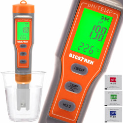 Miernik pH Wody, Tester twardości, Termometr, kwasomierz LED Bigstren 23534, pH-meter
