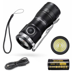 LATARKA RĘCZNA SOFIRN SC13 IP68 1300lm zasięg 217m aku 18350 USB-C magnes