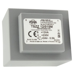 TSZZ12/015M  24V-0,5A    Trafo TSZZ10/015M Transformator