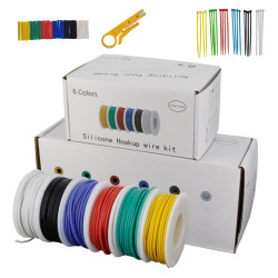 Zestaw 6 przewodów silikonowych AWG24 0,25mm 6x8mb + Akcesoria