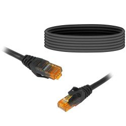 Kabel LAN Kat.6 UTP 20m Czarny, Lexton Patchcord