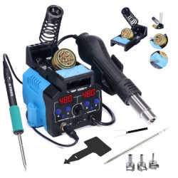 Stacja lutownicza WEP 938BD-III 2w1 lutownica + HOT AIR gorące powietrze