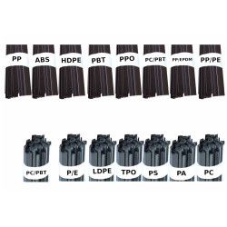 Tworzywo Plastik Spoiwo MIX 15 Typów STARTER PACK do spawania plastiku