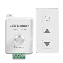 Sterownik LED ściemniacz 10A RF na pilota + regulacja na panelu, włącznik do taśm mono jednokolorowych