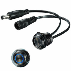 Włącznik LED dotykowy 12V 6A 18mm czarny ze ściemniaczem i pamięcią