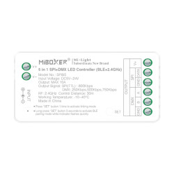 STEROWNIK LED MILIGHT SPIB5 TUYA BLUETOOTH do taśm cyfrowych SPI: CCT, RGB, RGBW, RGBCCT Magic Pixel+DMX