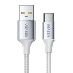 Kabel USB/USB-C 1,5m UGREEN 3A QC Biały Oplot, US288 60132