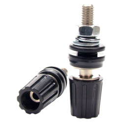 Zacisk labolatoryjny 40A M6 ABS 6mm Czarny gniazdo z izolatorem