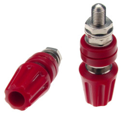 Zacisk labolatoryjny 40A 6mm ZL5ABS Czerwony, Gniazdo z izolatorem PREMIUM