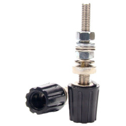 Zacisk labolatoryjny 40A M5 ABS 5mm Czarny, Gniazdo bez izolat