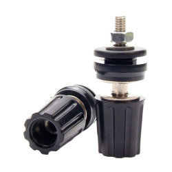 Zacisk Labolatoryjny 30A M4 ABS 4mm Czarny,  Gniazdo z izolatorem