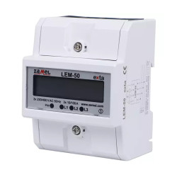 Miernik poboru energii 3-Faz LEM-50 licznik 3x230V/400V 100A  DIN ZAMEL Watomierz podlicznik