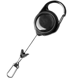 BRELOK Z KARABIŃCZYKIEM CZARNY rozwijany na klucze, akcesoria, kamping, wędkarstwo