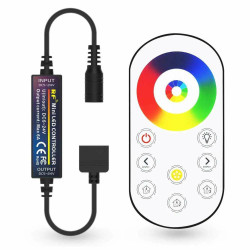 Sterownik LED RGB + pilot radiowy dotykowy SLIM RF 72W 6A MAX kontroler