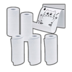 Rolki termiczne do dukarki Drukusia, Opakowanie 5 Szt. Białe, Drukuś