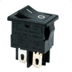 Przełącznik H8550 czarny 6A/250VAC Kołyskowy-Podzespoły Elektroniczne