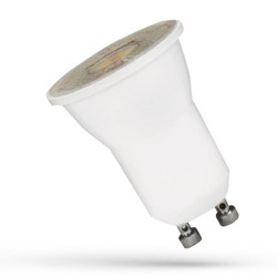 Żarówka LED MR11/GU10 4W WW 230V Biała Ciepła  z soczewką, Kąt. 55St. SPECTRUM