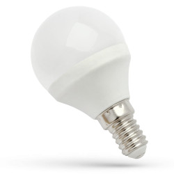 Żarówka E14 LED 6W CW Kulka SPECTRUM, Biała Zimna 6000K
