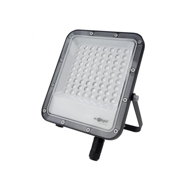 Ryb Led Halogen Halogen LED 50W RGB + Zimny Biały, RGB/6500K IP65 EcoLight, Naświetlacz ...