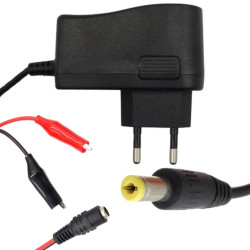 Ładowarka Li-ion 8.4V 1A zasilacz wtyk 5.5/2.1mm + adapter na krokodylki-Akumulatory i Ładowarki