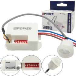 Czujnik ruchu MINI PIR 12V DC NE do zabudowy, do LED NE-PIR12-M