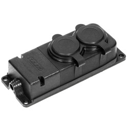 Listwa zasilająca warsztatowa gumowa 2 gniazda IP44 16A