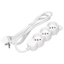 Przedłużacz 3gn 3m z uz. biały 3x1,5 16A