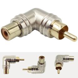 Przejście wt.RCA/gn.RCA kątowe VITALCO-Podzespoły Elektroniczne