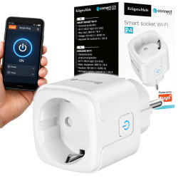 Gniazdo WiFi Kruger&Matz Connect P4 Tuya, Białe, Android, iOS