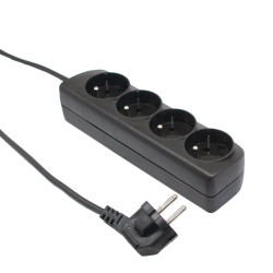 Przedłużacz 4Gn 3m Z/U Czarny Z Uziemieniem, EPS-403-2 ELGOTECH