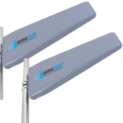 Antena GSM/LTE/5G/4G/3G 2x 23dbi Dual 10m panelowa grey FME + konektor SMA