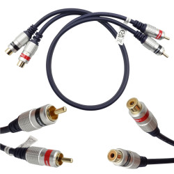 Przedłużacz 2xRCA Digital 0,5m Vitalco 2x Wt.RCA - 2x Gn.RCA-Kable i Przyłącza RTV i PC