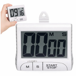 Minutnik elektroniczny LCD biały kuchenny  Timer